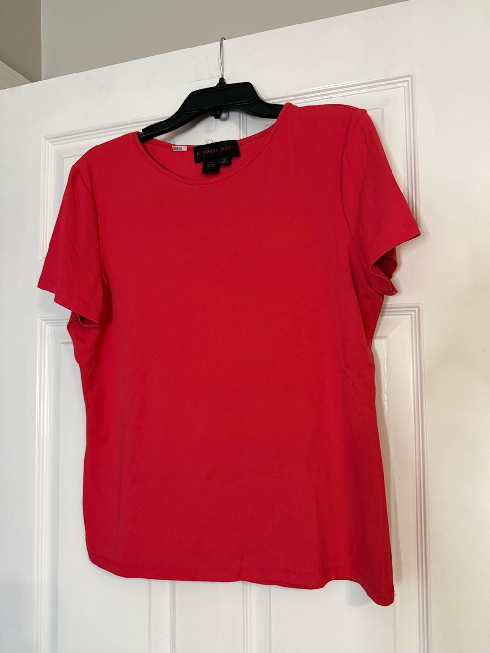 Nina Mclemore Red Short Sleeve Crewneck Tee